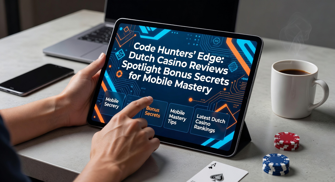 Mobiele interface van een Nederlands casino met geactiveerde bonuscode-overlay, free spins teller en live dealer thumbnail, illustrerend mobiele code-meesterschap