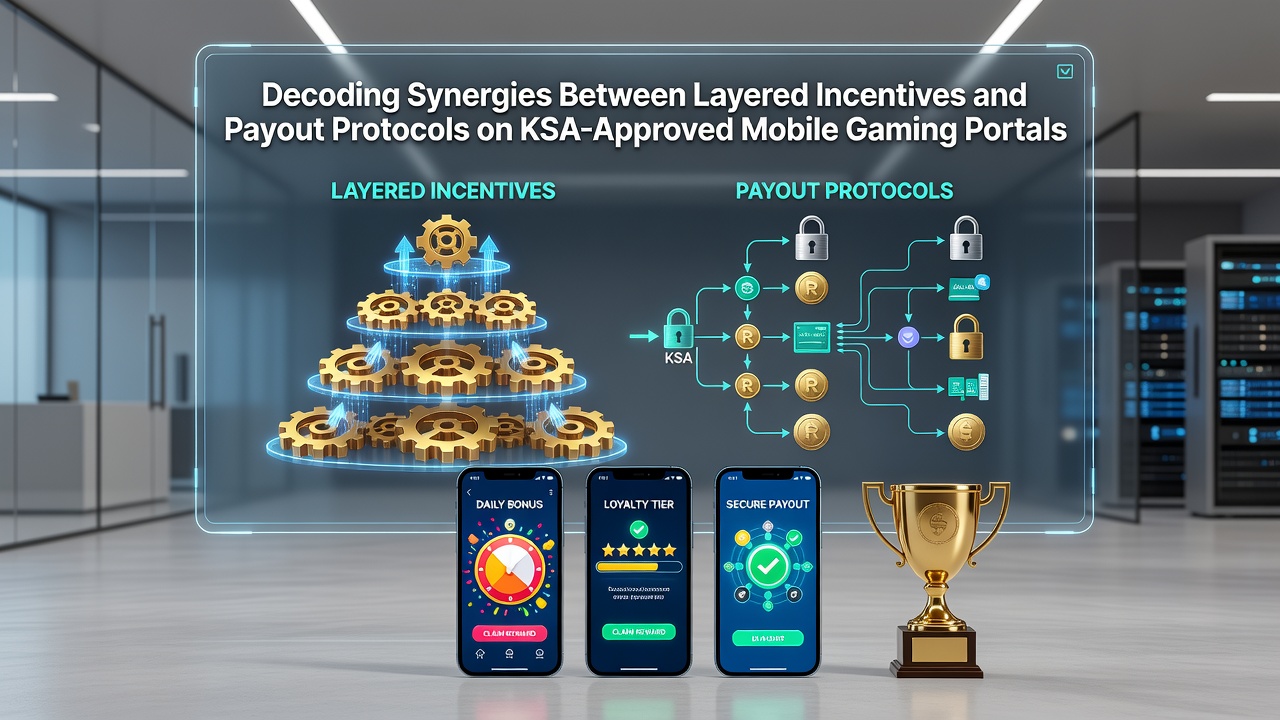 Diagram dat gelaagde incentives en mobiele uitbetalingsprotocollen op KSA-platforms illustreert