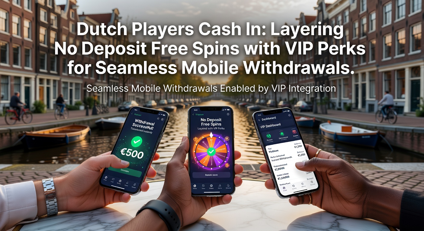Mobiele interface met VIP dashboard en free spins promotie in actie