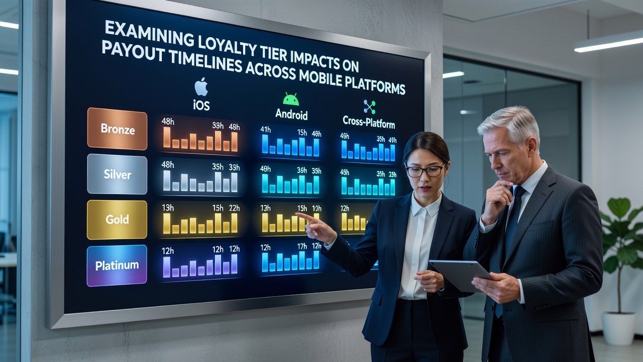 Analyse van loyaliteitstiers en uitbetalingssnelheden op mobiele platforms