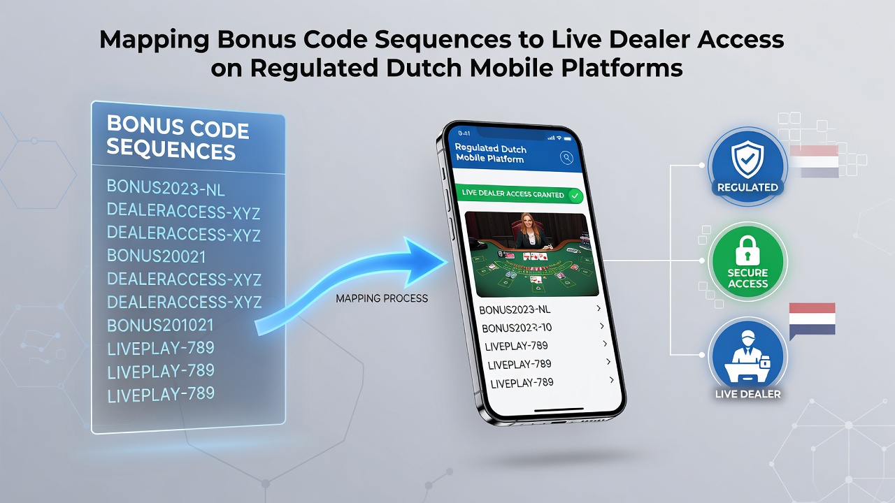 Diagram van live dealer toegang via mobiele bonuscodes