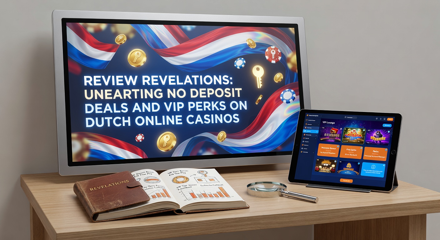 Schermafbeelding van een Nederlandse online casino review met no deposit bonus highlights en VIP ladder
