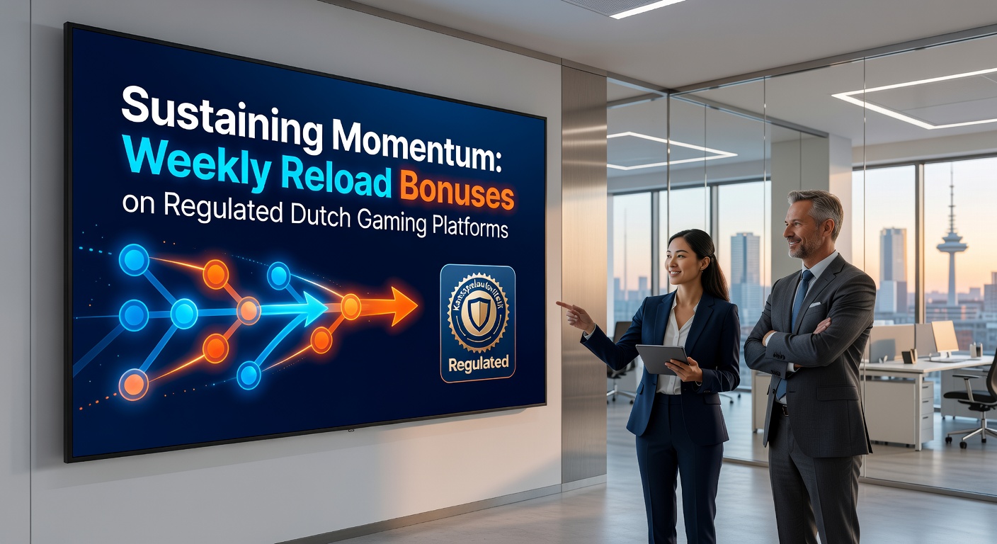 Schermafbeelding van een Nederlandse gaming app met een actieve weekly reload bonus banner, tonen 40% bonus op €50 storting