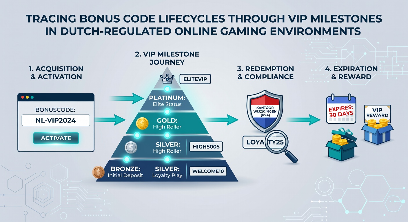 Infographic over VIP-mijlpalen en hoe ze bonuscode statussen beïnvloeden in Nederlandse gaming hubs