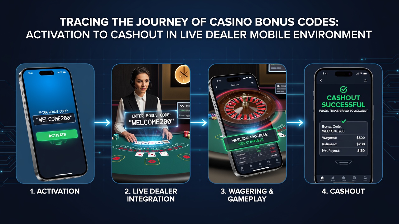 Weergave van live dealer roulette op een mobiel scherm met bonus voortgangsbalk en uitbetalingsopties