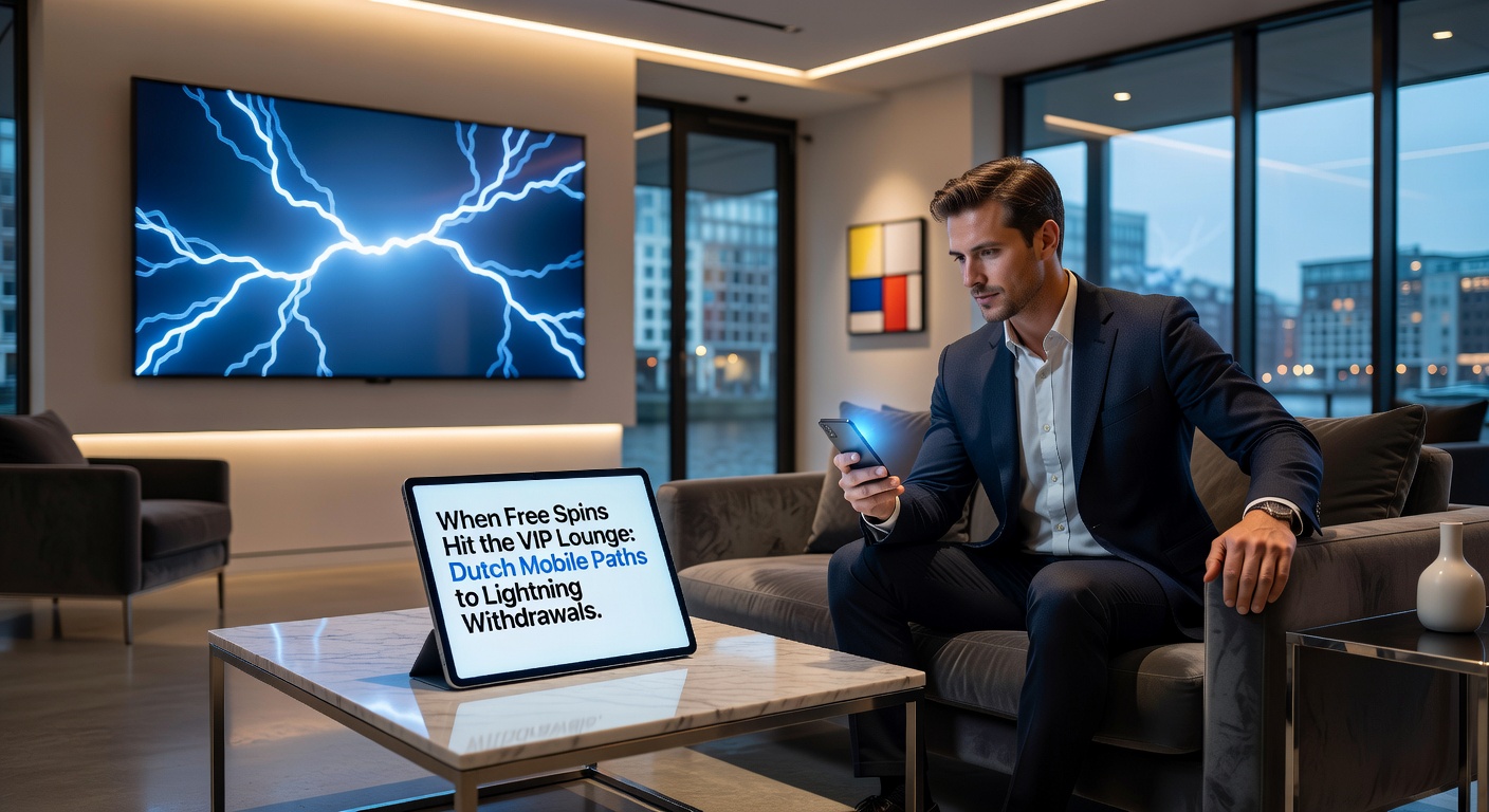 Mobiele interface van een Nederlands casino met free spins in VIP-sectie, inclusief uitbetalingsknoppen en snelle transacties